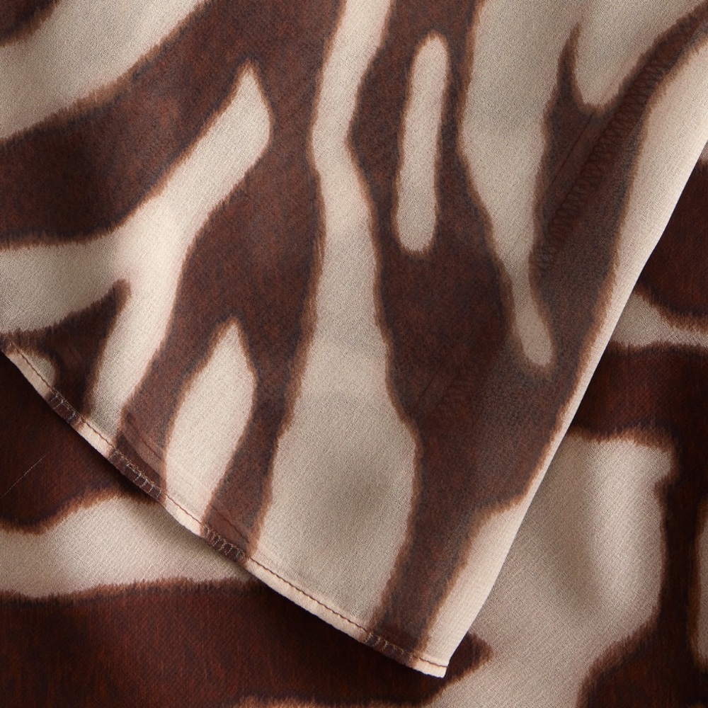 Alex & Sophia Zebra Print Long Sleeve Mesh Mini Dress in Brown | NWOT - Picture 13 of 14